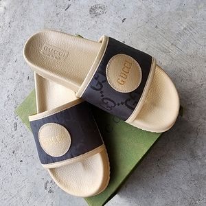 Men off the grid slide sandal dark gray